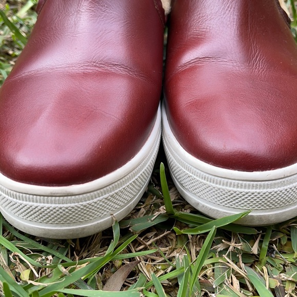 F-Troupe Pull-on 👟 Chestnut Sneaker/Bootie 👢 w/ White Sole & Faux Shearling - Picture 12 of 13